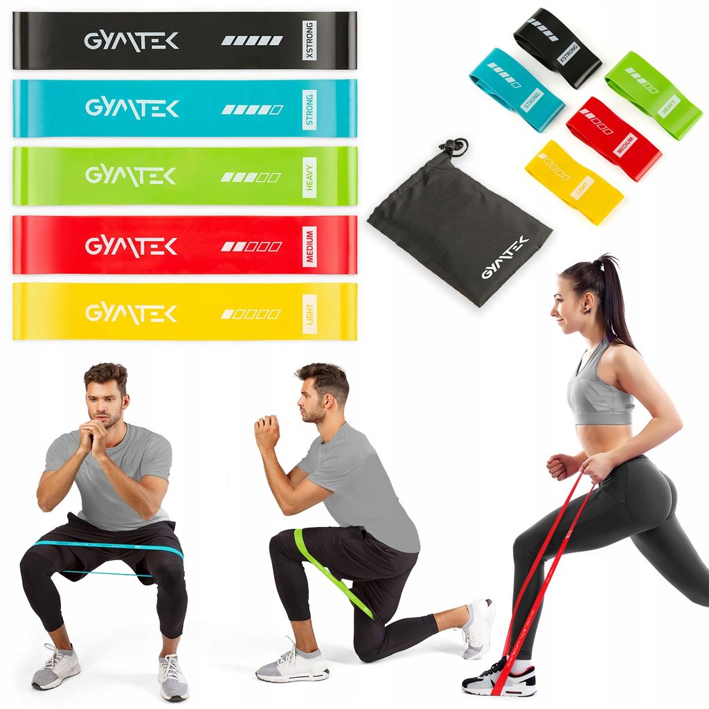 Exercise band 0.5-30 kg 5 pieces