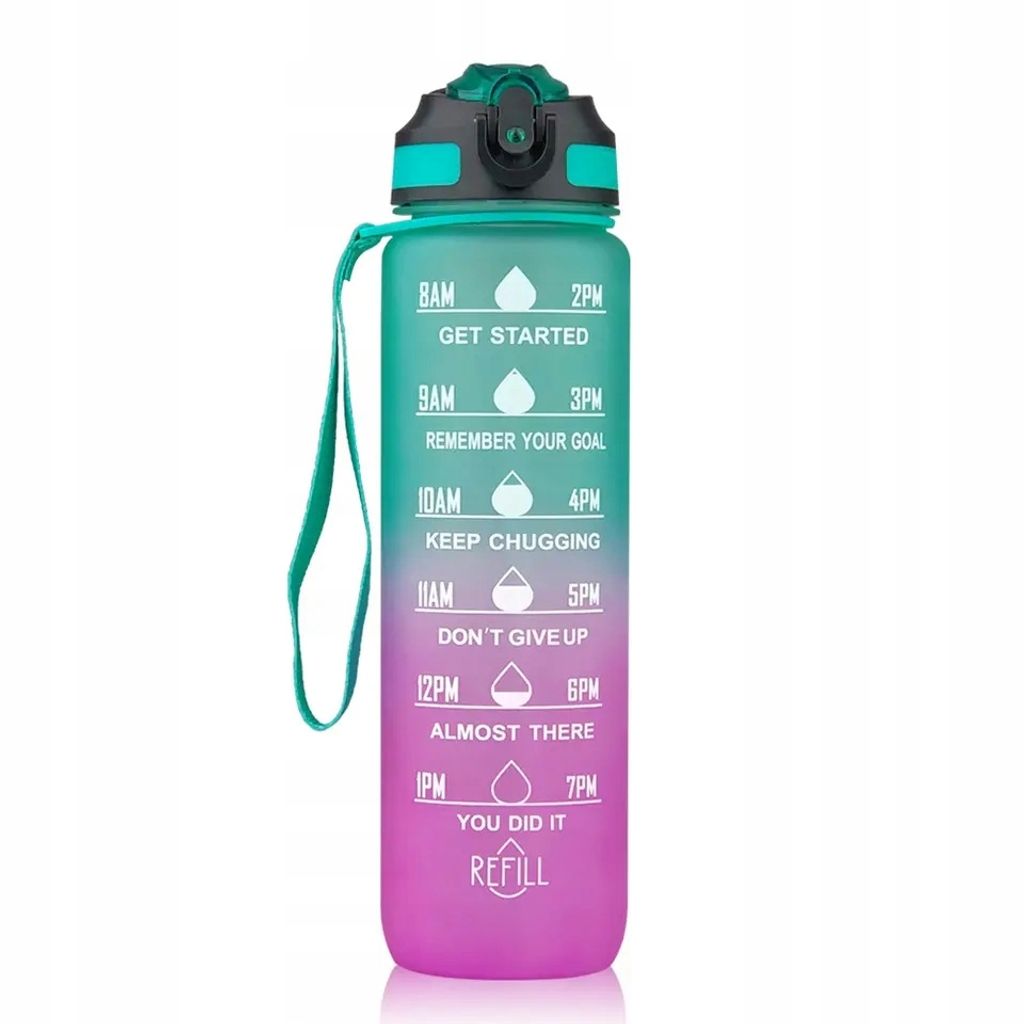 Bottle 1000 ml green-pink